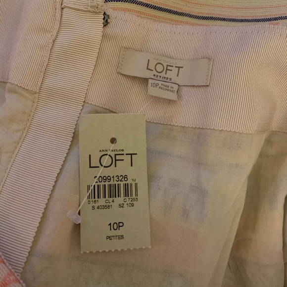 LOFT Petite Pastel Stripe Jacquard Skirt - Picture 5 of 6